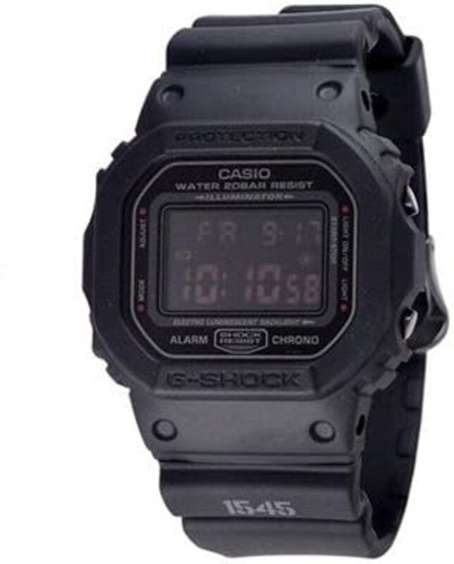 Casio Analog Unisex Watch with Plastic Band, Water Resistant and Chronograph, DW-5600MS-1DR, Black
Casio Analog Unisex Watch with Plastic Band, Water Resistant and Chronograph, DW-5600MS-1DR, Black