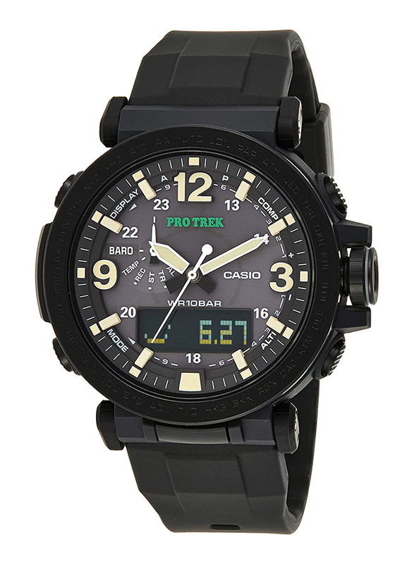 Casio Pro Trek Analog/Digital Watch for Men with Silicone Band, Water Resistant, PRG-600Y-1DR, Black
Casio Pro Trek Analog/Digital Watch for Men with Silicone Band, Water Resistant, PRG-600Y-1DR, Black
