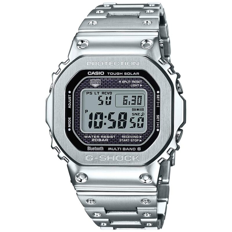 Maicrogear G-Shock Digital Watch for Men with Stainless Steel Band, Water Resistant, GMW-B5000D-1DR (G842), Grey-Silver
Maicrogear G-Shock Digital Watch for Men with Stainless Steel Band, Water Resistant, GMW-B5000D-1DR (G842), Grey-Silver