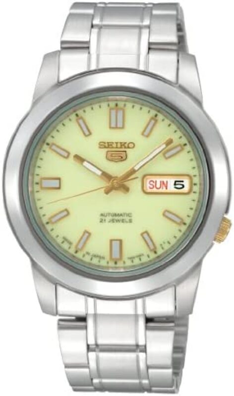 Seiko Analog Watch for Men with Stainless Steel Band, Water Resistant, SNKK19J1, Silver-Green
Seiko Analog Watch for Men with Stainless Steel Band, Water Resistant, SNKK19J1, Silver-Green