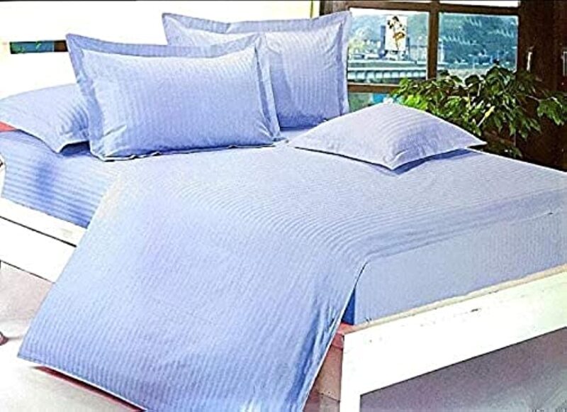 Umeema 6-Piece Super Soft Cotton Striped Duvet Cover Set, 1 Fitted Bedsheet + 5 Pillow Cases, King, Blue
Umeema 6-Piece Super Soft Cotton Striped Duvet Cover Set, 1 Fitted Bedsheet + 5 Pillow Cases, King, Blue