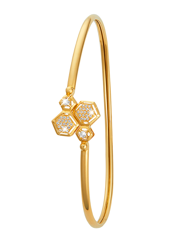 Liali Jewellery 18K Yellow Gold Charming Bangle for Women with 0.50ct Diamond Stone, Yellow
Liali Jewellery 18K Yellow Gold Charming Bangle for Women with 0.50ct Diamond Stone, Yellow