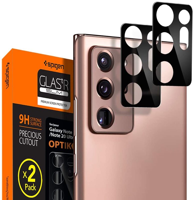 Spigen Samsung Galaxy Note 20 ULTRA Tempered Glass Camera Lens Screen Protector Optik (2 Pack), Black
Spigen Samsung Galaxy Note 20 ULTRA Tempered Glass Camera Lens Screen Protector Optik (2 Pack), Black