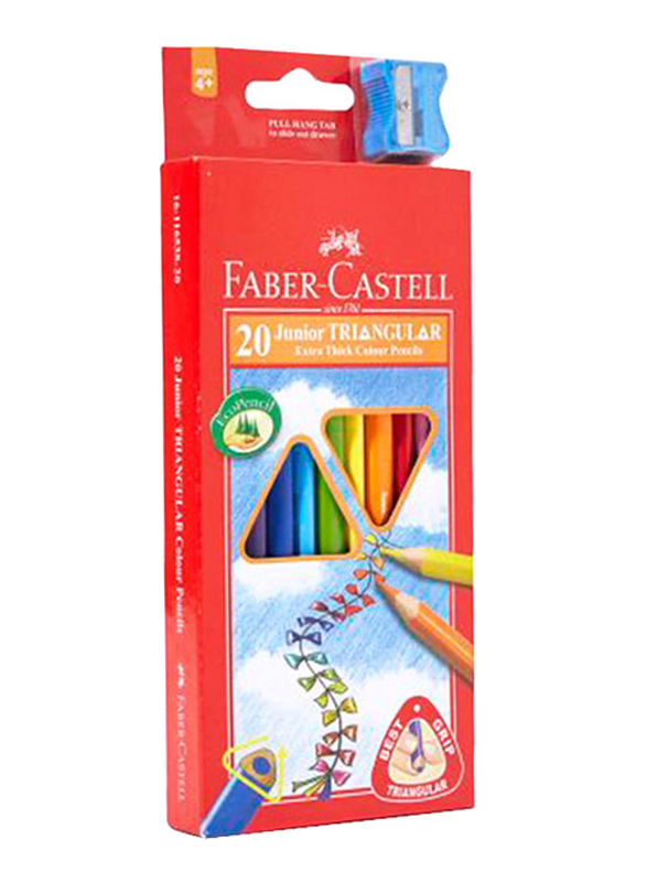 Faber-Castell Junior Triangular Extra Thick Colour Pencil Set, 20 Pieces, Multicolour
Faber-Castell Junior Triangular Extra Thick Colour Pencil Set, 20 Pieces, Multicolour