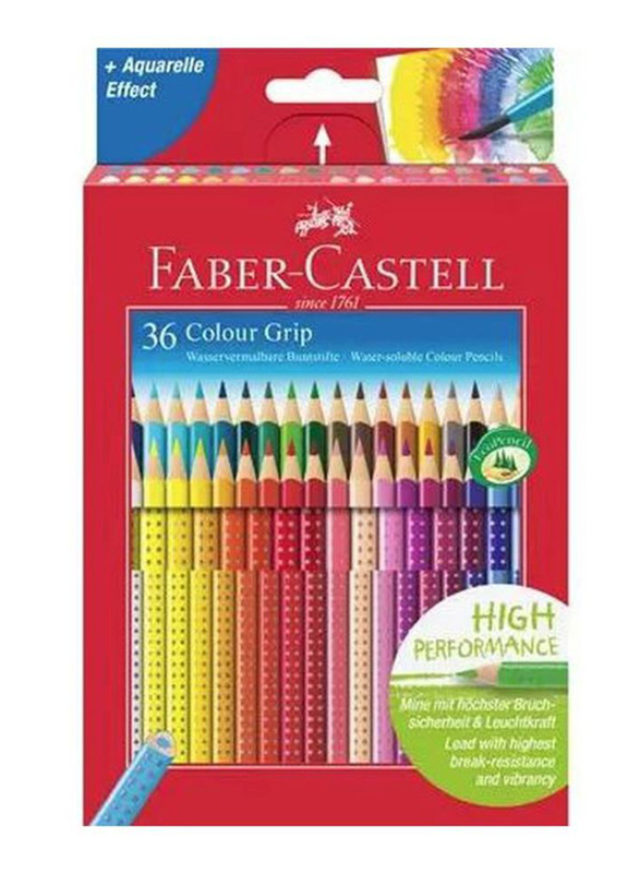 Faber-Castell Color Grip Water-Soluble Wooden Colored Pencil Set, 36 Pieces, Multicolour
Faber-Castell Color Grip Water-Soluble Wooden Colored Pencil Set, 36 Pieces, Multicolour
