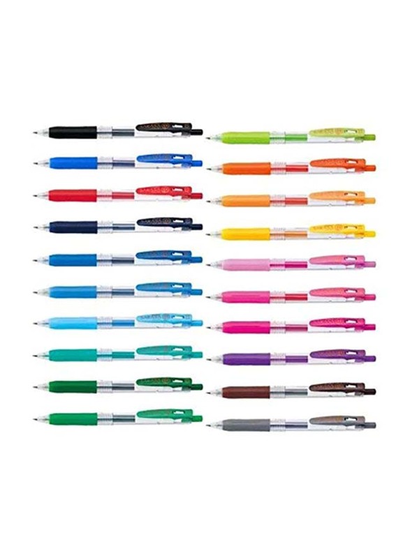 Zebra Sarasa Clip Gel Color Ink Pen Set, 22.35 x 16.26cm, 20 Pieces, Multicolour
Zebra Sarasa Clip Gel Color Ink Pen Set, 22.35 x 16.26cm, 20 Pieces, Multicolour