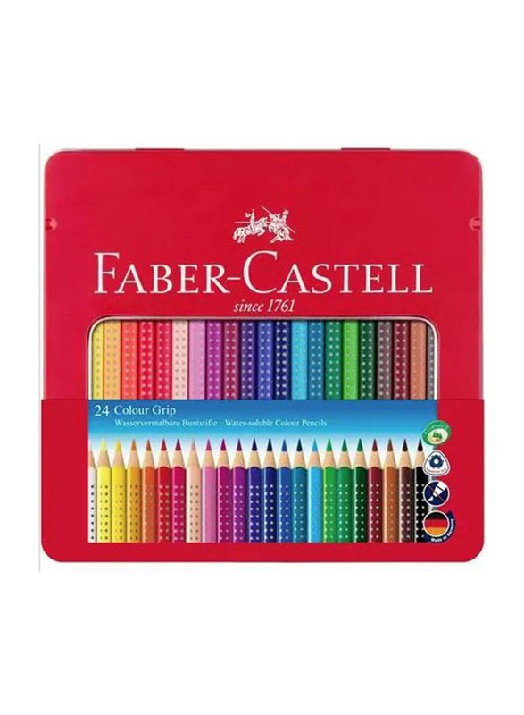 Faber-Castell 24-Piece Color Grip Water-Soluble Wooden Color Pencil Set, SA-002112423, Multicolour
Faber-Castell 24-Piece Color Grip Water-Soluble Wooden Color Pencil Set, SA-002112423, Multicolour