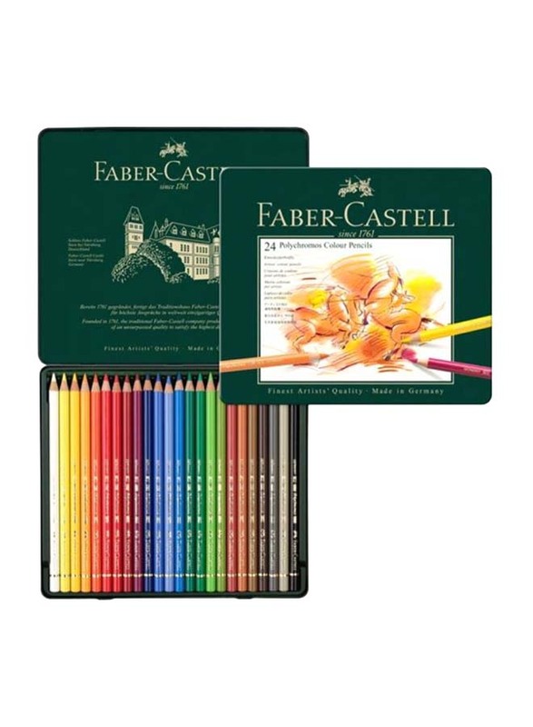 Faber-Castell Art and Graphic Polychromos Color Pencil Set, 24 Pieces, Multicolour
Faber-Castell Art and Graphic Polychromos Color Pencil Set, 24 Pieces, Multicolour