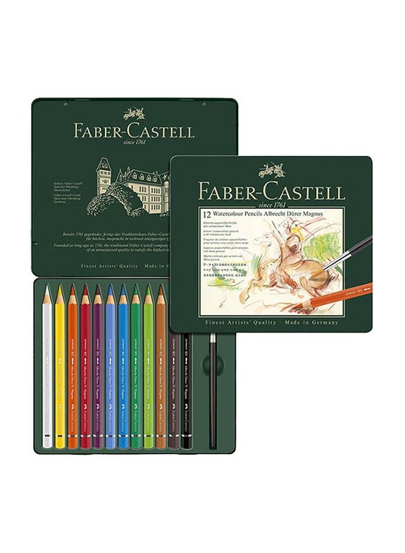 Faber-Castell Albrecht Durer Magnus Watercolour Pencil Set, 12 Pieces, Multicolour
Faber-Castell Albrecht Durer Magnus Watercolour Pencil Set, 12 Pieces, Multicolour