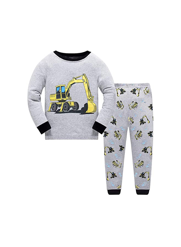 Little Hand 100% Cotton Excavator Toddler Long Sleeve Pajamas Sleepwear for Boys, 1-7 Toddler, Black/Grey
Little Hand 100% Cotton Excavator Toddler Long Sleeve Pajamas Sleepwear for Boys, 1-7 Toddler, Black/Grey