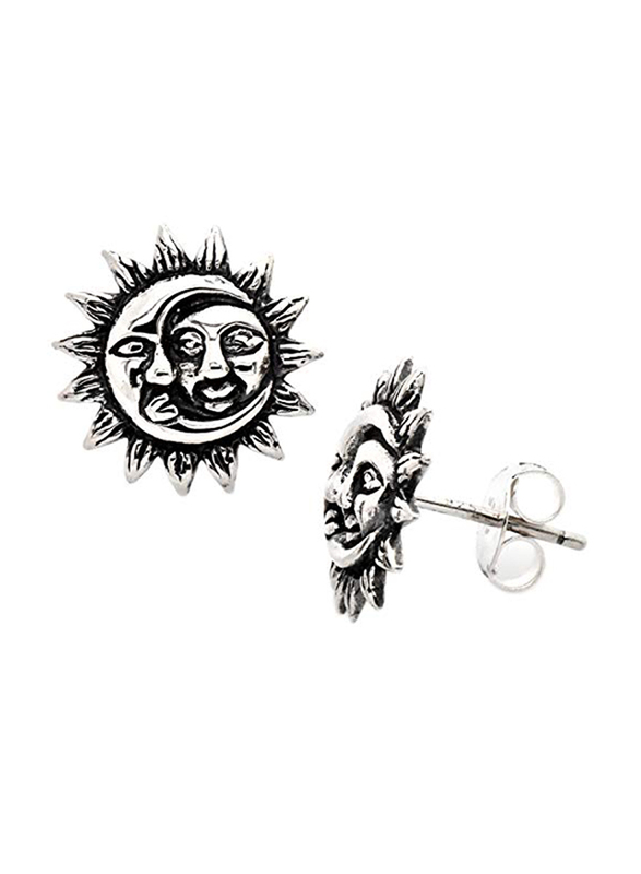 Trendy Earrings WSI 925 Sterling Silver Moon and Sun 12mm Round Stud Earrings for Women, Silver
Trendy Earrings WSI 925 Sterling Silver Moon and Sun 12mm Round Stud Earrings for Women, Silver