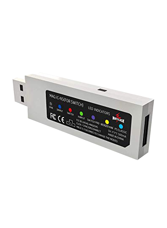 Mayflash Magic-NS Wireless Bluetooth Controller Adapter Converter for Switch/PC Windows/NEOGEO Mini/ PlayStation PS5/Xbox Series X, White/Silver
Mayflash Magic-NS Wireless Bluetooth Controller Adapter Converter for Switch/PC Windows/NEOGEO Mini/ PlayStation PS5/Xbox Series X, White/Silver