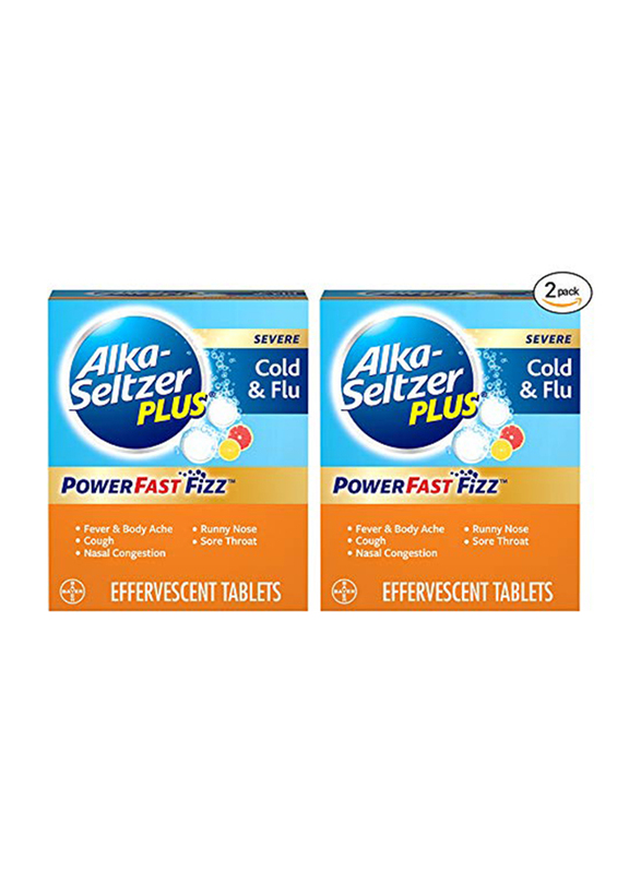 Alka-Seltzer Plus Severe Cold & Flu Powerfast Fizz Tablets, 40 Count, Pack of 2
Alka-Seltzer Plus Severe Cold & Flu Powerfast Fizz Tablets, 40 Count, Pack of 2