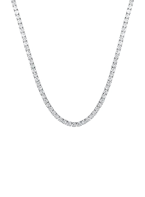 Gemsme White Gold Plated Strand Necklace for Women with Cubic Zirconia, 18 Inch, Silver
Gemsme White Gold Plated Strand Necklace for Women with Cubic Zirconia, 18 Inch, Silver