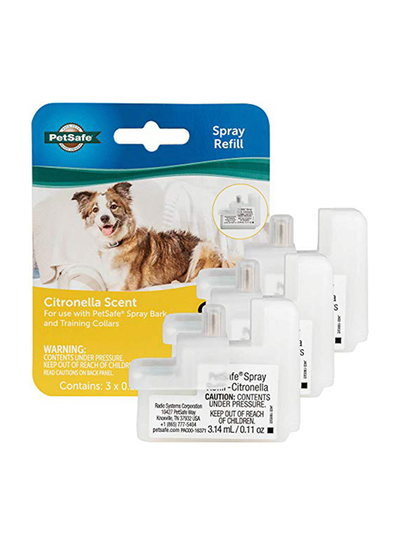 PetSafe Spray Refill Citronella No Mess Replacement Cartridges Spray Dog Bark Collar Remote Training Collar Refill Cartridge, 3 Pieces
PetSafe Spray Refill Citronella No Mess Replacement Cartridges Spray Dog Bark Collar Remote Training Collar Refill Cartridge, 3 Pieces