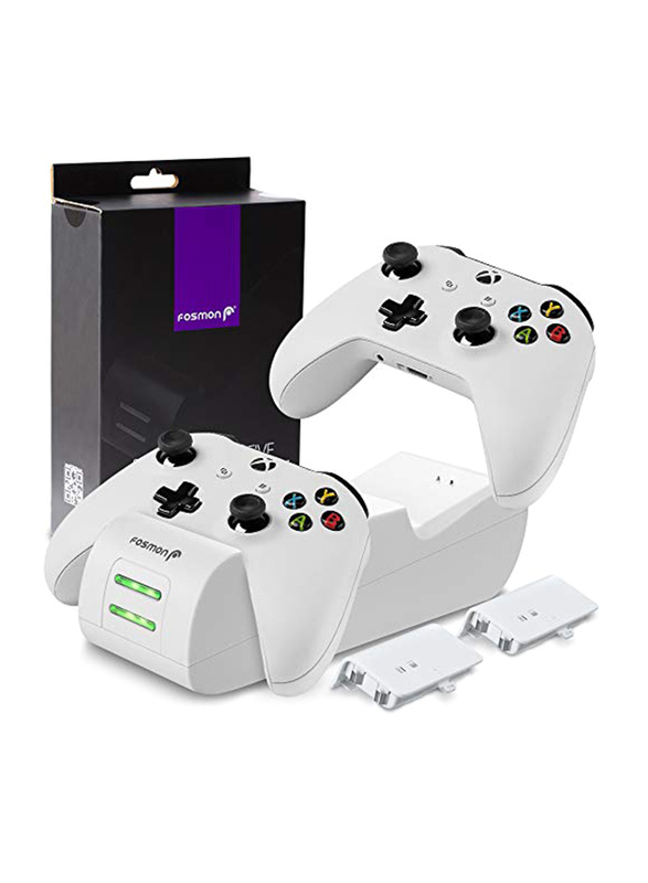 Fosmon Dual Controller for Xbox One/One X/One S Elite with 2 Rechargeable Battery, White
Fosmon Dual Controller for Xbox One/One X/One S Elite with 2 Rechargeable Battery, White