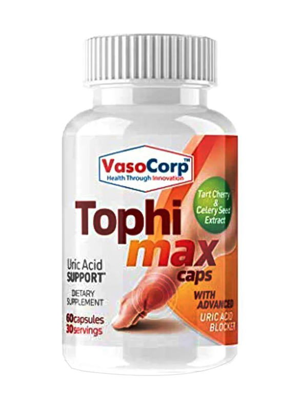 VasoCorp Tophimax Cap with Advanced Uric Acid Blocker Dietary Supplement, 60 Capsules
VasoCorp Tophimax Cap with Advanced Uric Acid Blocker Dietary Supplement, 60 Capsules