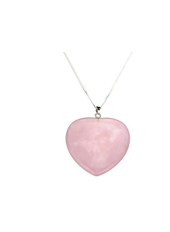 Joyful Creations Sterling Silver Large Rose Quartz Stone Heart Pendant Curb Chain Necklace, Multicolour
Joyful Creations Sterling Silver Large Rose Quartz Stone Heart Pendant Curb Chain Necklace, Multicolour
