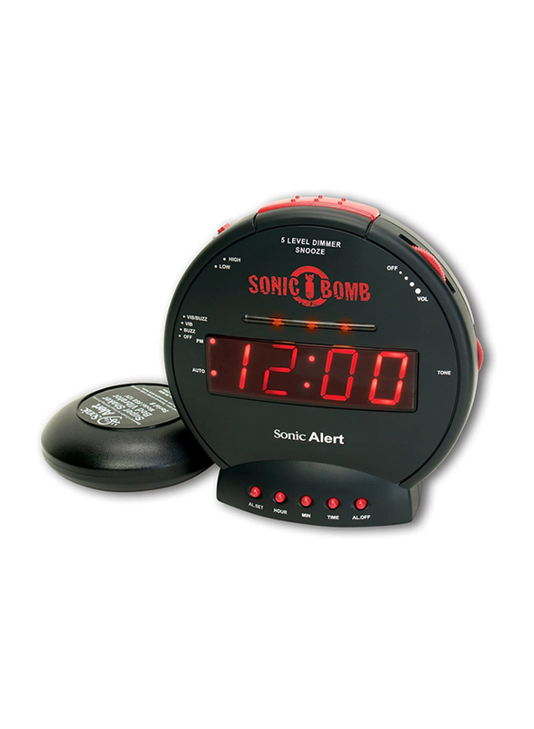 Geemarc Telecom SA Sonic Bomb Dual Extra Loud Alarm Clock with Bed Shaker, Black
Geemarc Telecom SA Sonic Bomb Dual Extra Loud Alarm Clock with Bed Shaker, Black