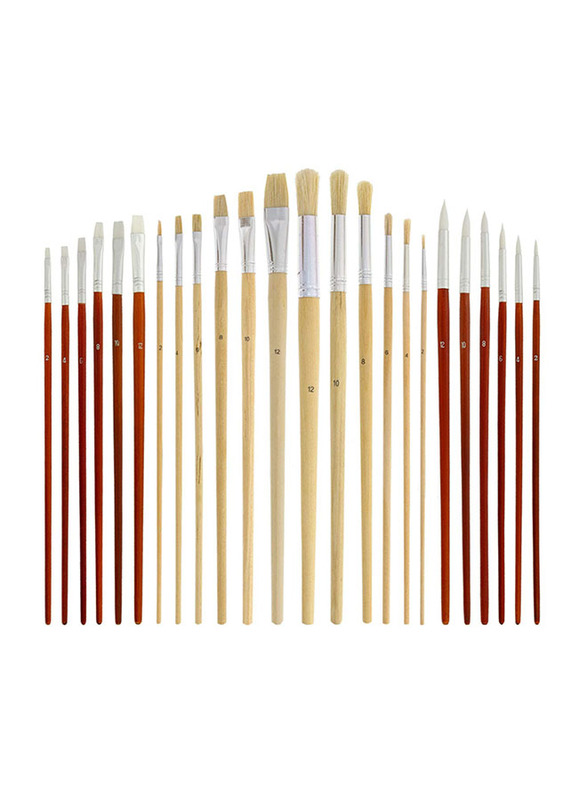 U.S. Art Supply Oil & Acrylic Paint Long Handle Artist Paint Brush Set with Canvas Carrying Case, 24-Piece, Multicolour
U.S. Art Supply Oil & Acrylic Paint Long Handle Artist Paint Brush Set with Canvas Carrying Case, 24-Piece, Multicolour