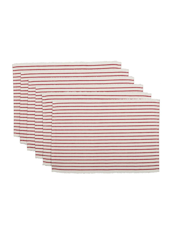 VHC Brands 6-Piece Cotton Farmhouse Kitchen Audrey Textured Striped Rectangle Placemat Set, 33207, Red/Beige
VHC Brands 6-Piece Cotton Farmhouse Kitchen Audrey Textured Striped Rectangle Placemat Set, 33207, Red/Beige