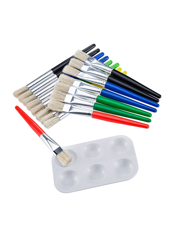Shappy Large Flat & Round Children's Paint Brushes Set with Painting Tray, 17 Pieces, Ages 3+
Shappy Large Flat & Round Children's Paint Brushes Set with Painting Tray, 17 Pieces, Ages 3+