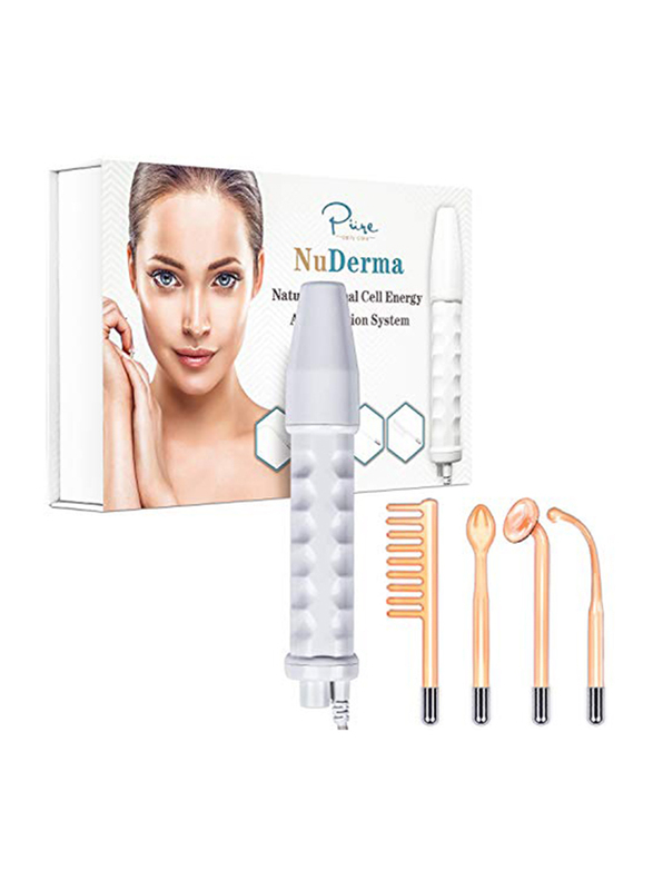 NuDerma Portable Handheld High Frequency Skin Therapy Wand Machine, Multicolour, 5 Pieces
NuDerma Portable Handheld High Frequency Skin Therapy Wand Machine, Multicolour, 5 Pieces