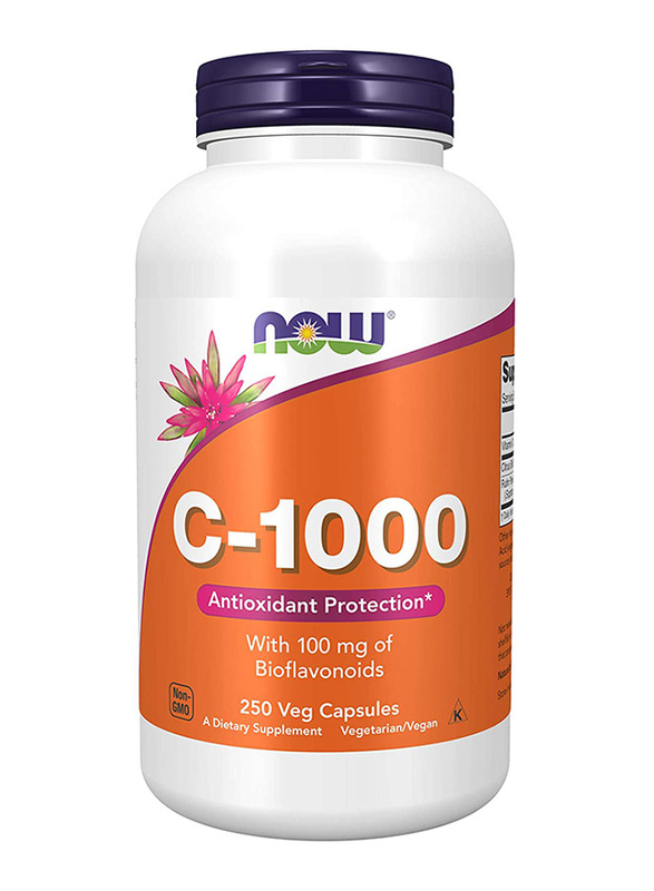 Now Foods Vitamin C-1000 with 100 mg of Bioflavonoids Antioxidant Protection Dietary Supplement, 250 Veg Capsules
Now Foods Vitamin C-1000 with 100 mg of Bioflavonoids Antioxidant Protection Dietary Supplement, 250 Veg Capsules