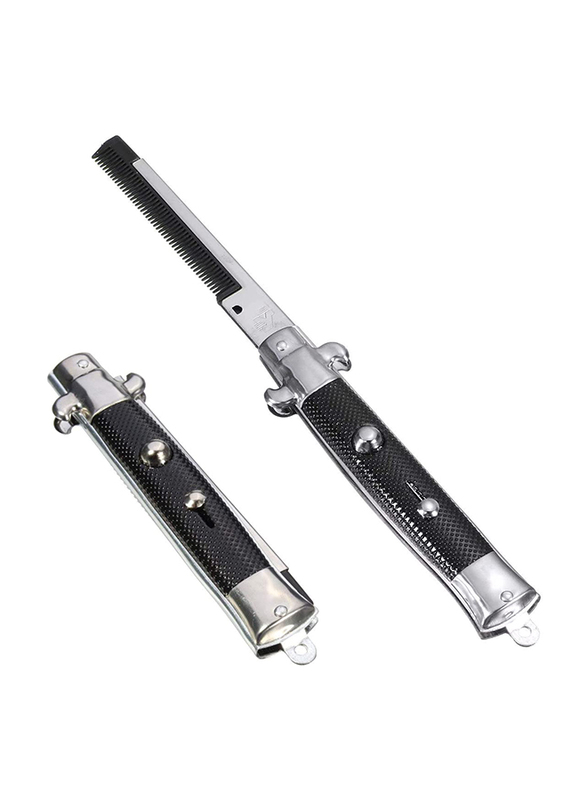 Switchblade Rhode Island Novelty Stainless Steel Switch-Blade Folding Pocket Comb, Silver/Black, 1 Piece
Switchblade Rhode Island Novelty Stainless Steel Switch-Blade Folding Pocket Comb, Silver/Black, 1 Piece