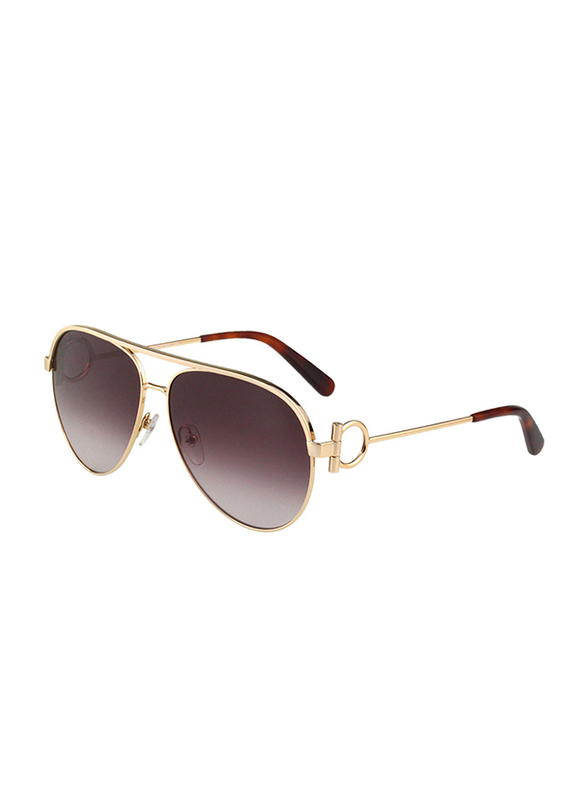 Salvatore Ferregamo Full Rim Aviator Gold Sunglasses for Women, Brown Lens, SF237S, 60/13/140
Salvatore Ferregamo Full Rim Aviator Gold Sunglasses for Women, Brown Lens, SF237S, 60/13/140