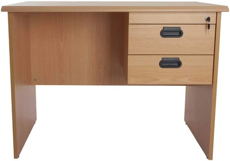 Mahmayi Bess Office Desk with 3 Fixed Drawers, 2 Grommets for Wire Management, Beige
Mahmayi Bess Office Desk with 3 Fixed Drawers, 2 Grommets for Wire Management, Beige