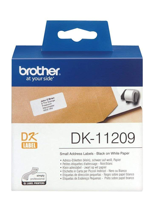 Brother DK-11209 Small Address Labels for Label Printers, Black on White, 29 x 62mm
Brother DK-11209 Small Address Labels for Label Printers, Black on White, 29 x 62mm