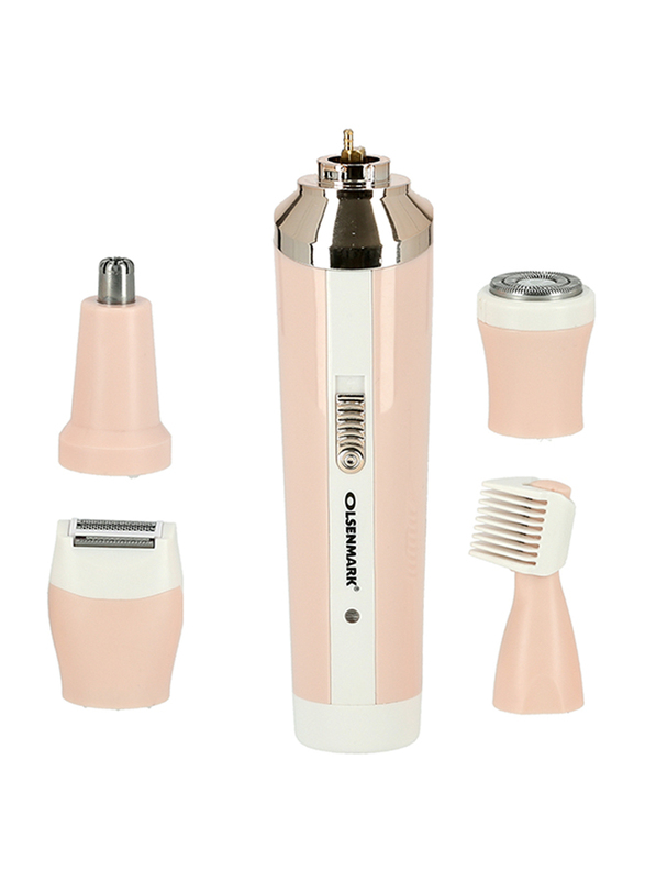 Olsenmark 4 In 1 Portable Rechargeable Ladies Epilator, OMLS4059, Pink/White/Gold
Olsenmark 4 In 1 Portable Rechargeable Ladies Epilator, OMLS4059, Pink/White/Gold