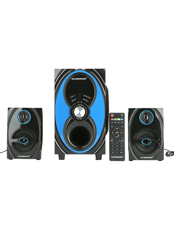 Olsenmark Subwoofer 2.1 CH Multimedia Speaker System with Remote Control, OMMS1186, Black/Blue
Olsenmark Subwoofer 2.1 CH Multimedia Speaker System with Remote Control, OMMS1186, Black/Blue