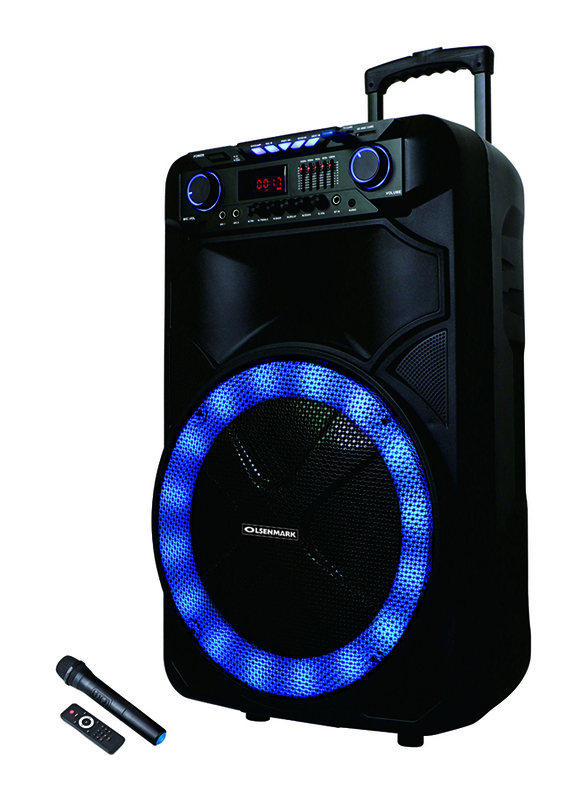 Olsenmark Party Bluetooth Speaker with Remote Control/USB/SD Card/FM/Aux-in, OMMS1180, Black
Olsenmark Party Bluetooth Speaker with Remote Control/USB/SD Card/FM/Aux-in, OMMS1180, Black