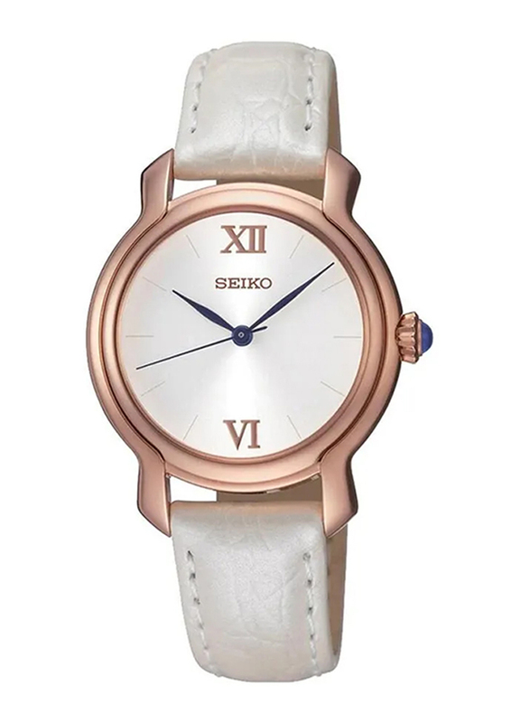 Seiko Analog Quartz Watch for Women with Leather Band, Water Resistant, SRZ394P1, White
Seiko Analog Quartz Watch for Women with Leather Band, Water Resistant, SRZ394P1, White