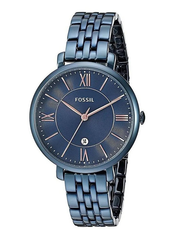 Fossil Jacqueline Analog Quartz Watch for Women with Stainless Steel Band, Water Resistant, ES4094, Blue
Fossil Jacqueline Analog Quartz Watch for Women with Stainless Steel Band, Water Resistant, ES4094, Blue