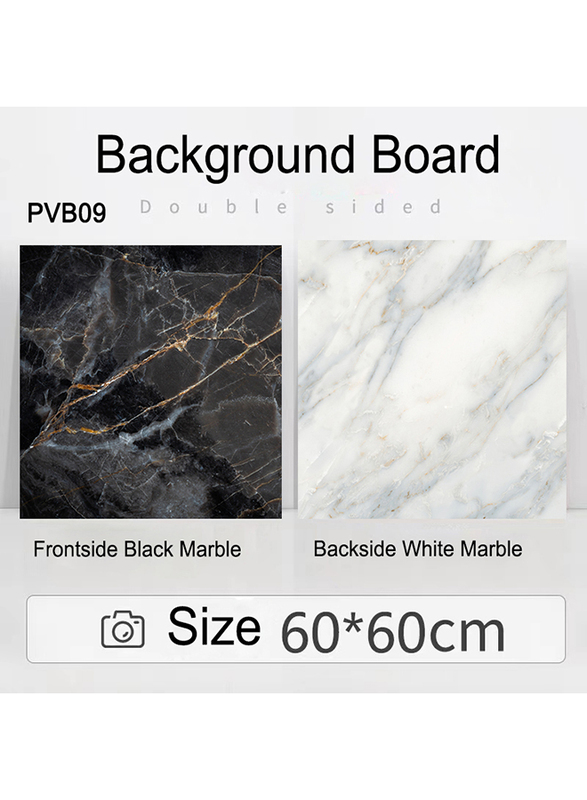 Promage Marble Double-Sided PVC 2-in-1 Photography Background Board, PM-PVB09, Black/White
Promage Marble Double-Sided PVC 2-in-1 Photography Background Board, PM-PVB09, Black/White
