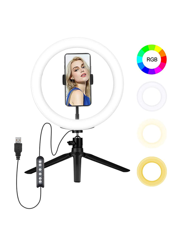 Unbranded RGB Ring Light 10 Inch Led Beauty Ring Light Mobile Phone Fill Light Anchor Selfie Vibrato Lighting, Multicolour
Unbranded RGB Ring Light 10 Inch Led Beauty Ring Light Mobile Phone Fill Light Anchor Selfie Vibrato Lighting, Multicolour