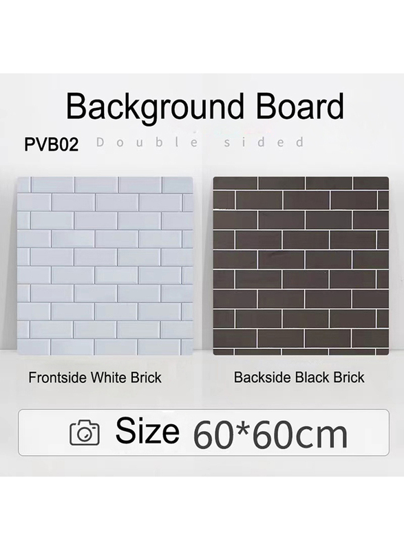 Promage Brick Double-Sided PVC 2-in-1 Photography Background Board, PM-PVB02, White/Black
Promage Brick Double-Sided PVC 2-in-1 Photography Background Board, PM-PVB02, White/Black