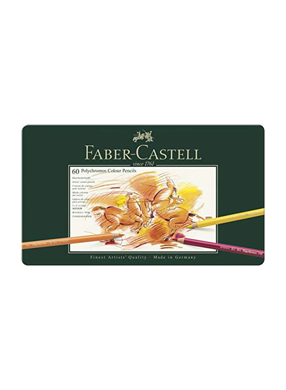 Faber-Castell 0060 Polychromes Metal Tin Color Pencil Set, 60 Pieces, Multicolour
Faber-Castell 0060 Polychromes Metal Tin Color Pencil Set, 60 Pieces, Multicolour