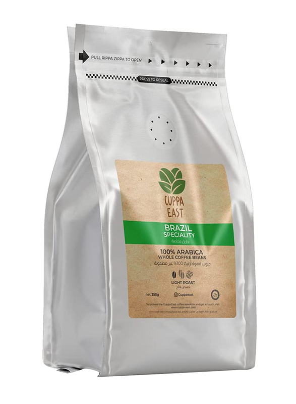 Cuppa East Brazil Speciality Coffee, 100% Arabica Beans, Medium-Light Roast, 250g
Cuppa East Brazil Speciality Coffee, 100% Arabica Beans, Medium-Light Roast, 250g