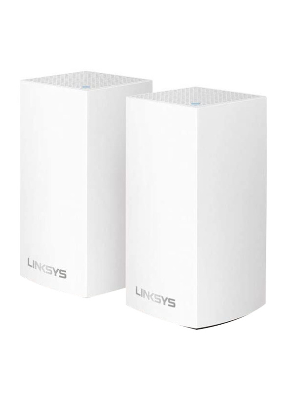 Linksys Velop WHW0102 Whole Home Intelligent Dual Band Mesh Wi-Fi System AC2600, 2 Pieces, White
Linksys Velop WHW0102 Whole Home Intelligent Dual Band Mesh Wi-Fi System AC2600, 2 Pieces, White