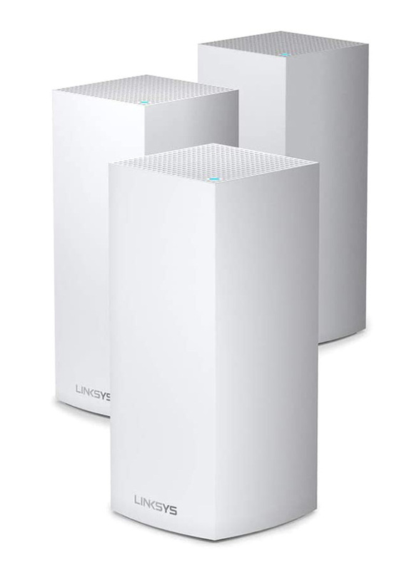 Linksys Velop MX12600 Whole Home Intelligent Tri-Band Mesh Wi-Fi System AX4200, 3 Pieces, White
Linksys Velop MX12600 Whole Home Intelligent Tri-Band Mesh Wi-Fi System AX4200, 3 Pieces, White