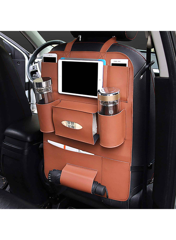 AutoEC Water-Repellent PU Leather Car Seat Back Organizer and iPad Mini Holder, Brown
AutoEC Water-Repellent PU Leather Car Seat Back Organizer and iPad Mini Holder, Brown