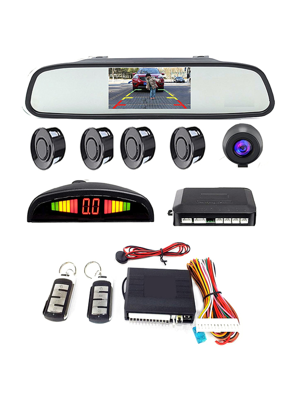 Shenu Universal Car Parking Sensors and Reverse Auto Assistance Backup Radar System with TFT LED Screen and Reverse Camera, 4 Sensors, Keyless Entry S
Shenu Universal Car Parking Sensors and Reverse Auto Assistance Backup Radar System with TFT LED Screen and Reverse Camera, 4 Sensors, Keyless Entry S