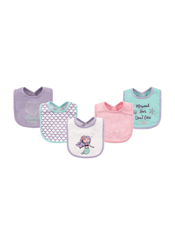 Hudson Baby Mermaid Interlock Terry Bibs for Baby Girls, 5 Pieces, 0-6 Months, Multicolour
Hudson Baby Mermaid Interlock Terry Bibs for Baby Girls, 5 Pieces, 0-6 Months, Multicolour