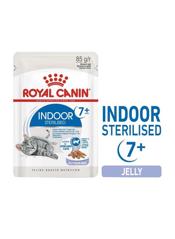 Royal Canin Indoor Sterilised Jelly Feline Health Nutrition Cat Wet Food, 7+ Years, 12 x 85g
Royal Canin Indoor Sterilised Jelly Feline Health Nutrition Cat Wet Food, 7+ Years, 12 x 85g