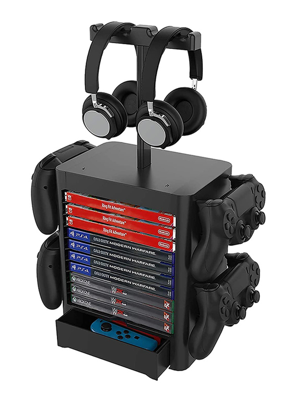N\C Game Disk and Controller/Headset Stand Holder Tower for PlayStation PS5, Up to 10 Games, Black
N\C Game Disk and Controller/Headset Stand Holder Tower for PlayStation PS5, Up to 10 Games, Black