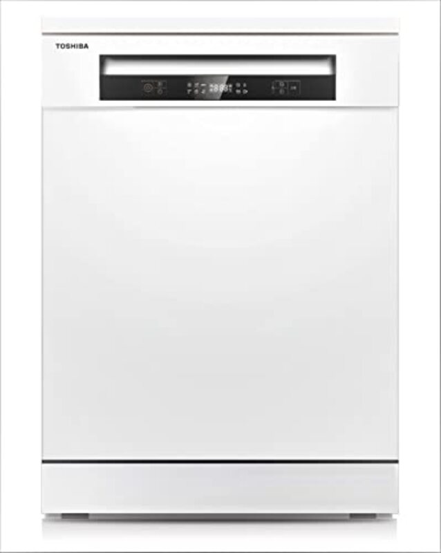 Toshiba 14 Place Settings 6 Programs Freestanding Dishwasher with Dual Zone, Dw14F1(W), White
Toshiba 14 Place Settings 6 Programs Freestanding Dishwasher with Dual Zone, Dw14F1(W), White